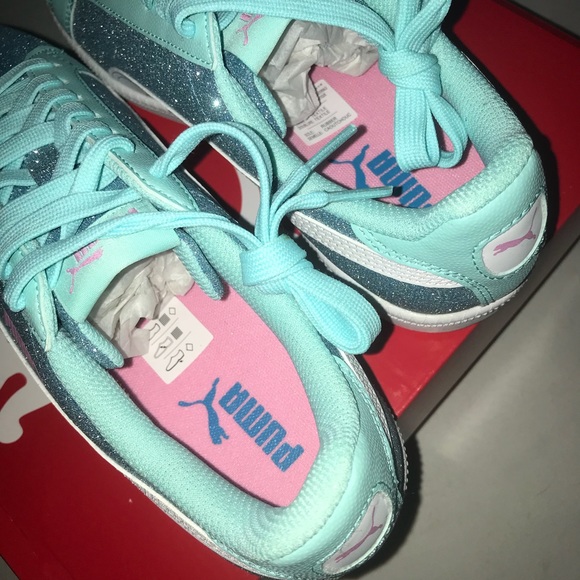 Sz 6.5 Left! Puma Girl’s Smash Glitz Glamm Sneaker - Picture 5 of 7